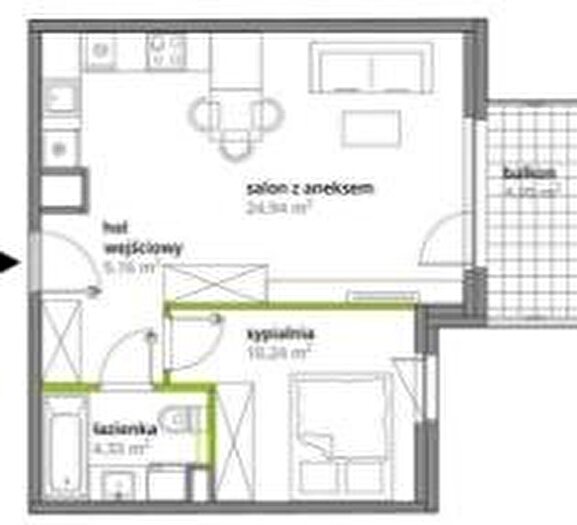 Mieszkanie 2-pokojowe na sprzedaż, Warszawa – Podskarbińska