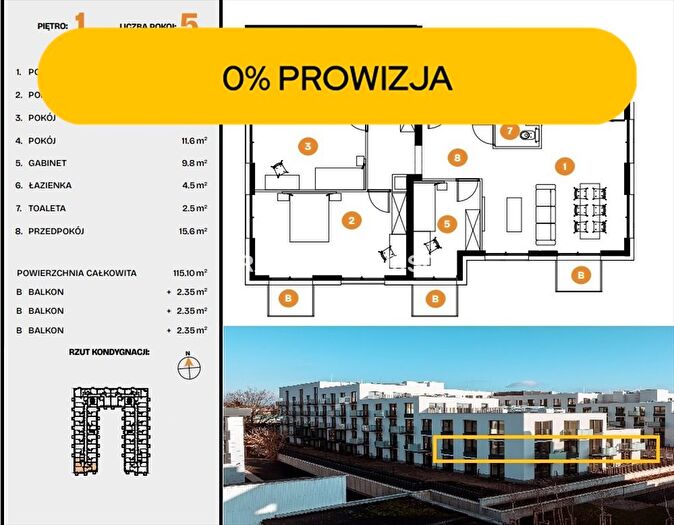 Mieszkanie 3-pokojowe na sprzedaż, Kraków – Na Błonie