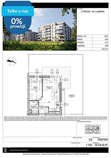 Mieszkanie 2-pokojowe na sprzedaż, Bydgoszcz – Fordońska