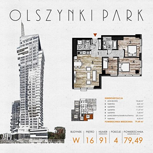 Mieszkanie 4-pokojowe na sprzedaż, Rzeszów – Szopena